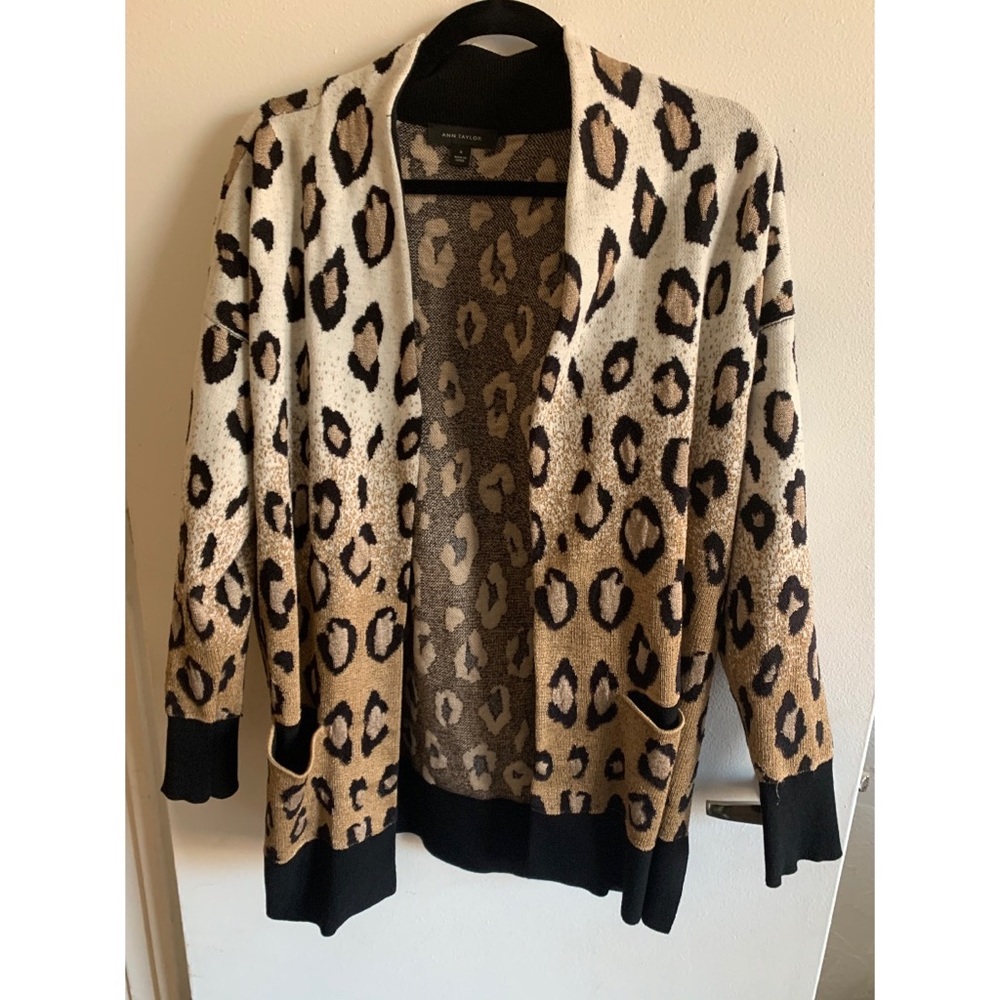 Ann Taylor Leopard Cardigan